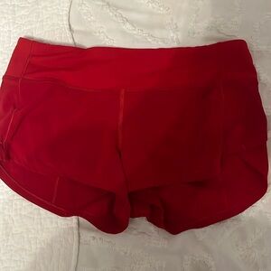 Lululemon Speed Up Shorts Dark Red Size 4 - 2.5 inch Low Rise